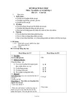 Kế hoạch dạy học môn: Tự nhiên và xã hội lớp 1 - Bài 23: Con gà