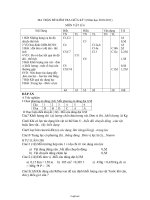 Đề kiểm tra giữa kỳ I (năm học 2010-2011) môn vật lí 6