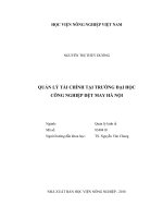 Quản lý tài chính tại trường đại học công nghiệp dệt may hà nội   