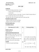 Giáo án Công nghệ 8 tiết 34: Ôn tập