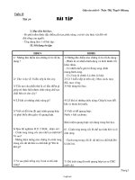 Giáo án lớp 6 môn học Sinh học - Tuần 15 - Tiết 29: Bài tập (tiếp)