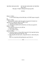 Bài kiểm tra định kì cuối học kì I môn Lịch sử & Địa lý lớp 5