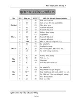 Thiết kế giáo án Tổng hợp lớp 2 - Tuần 25, 26, 27