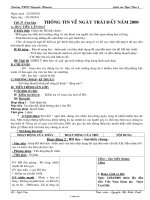 Giáo án lớp 8 môn Ngữ văn - Tuần 10 - Tiết 37 : Văn bản : Thông tin về ngày trái đất năm 2000