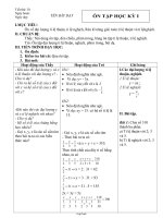 Giáo án môn Đại số 7 năm 2006 - Tiết 38: Ôn tập học kỳ I