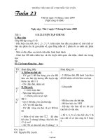 Kế hoạch giảng dạy môn học khối 4 - Tuần 23