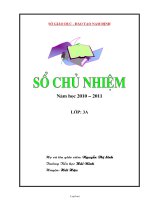 Mẫu sổ chủ nhiệm lớp 3