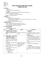 Giáo án môn Vật lí lớp 6 - Tuần 15 - Tiết 15: Thực hành xác định khối lượng riấng của sỏi