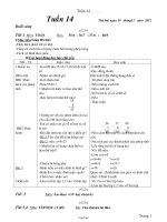 Giáo án các môn khối 2 - Tuần thứ 14 năm 2012