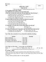 Giáo án Kiểm tra 1 tiết môn lịch sử (thời gian làm bài 45 phút không kể thời gian giao đề)