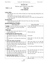 Giáo án giảng dạy môn học lớp 1, kì II - Tuần 33