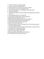 Danh sach de tai Do An CNTT 2