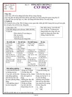 Giáo án Môn Vật lí 6 - Tuần 21 - Tiết 20 - Bài 17: Tổng kết chương I: Cơ học