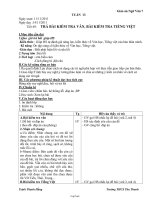 Bài giảng môn học Ngữ văn lớp 7 - Tuần 13 - Tiết 49: Trả bài kiểm tra văn, bài kiểm tra tiếng Việt (Tiết 4)