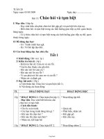 Giáo án môn học Đạo đức 1 - Bài 13: Chào hỏi và tạm biệt