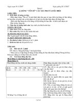 Giáo án môn Đại số 7 - Trường PTDT Nội Trú Yên Châu - Tiết 43: Bảng “tần số” các giá trị của dấu hiệu