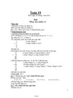 Kế hoạch dạy học lớp 2 - Tuần 19 năm 2011