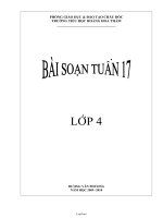 Giáo án Lớp 4 tuần 17 - Trường tiểu học Hoàng Hoa Thám