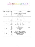 Giáo án Tuần 20 Lớp 3