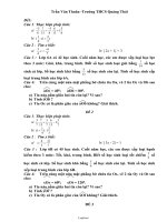 Đề kiểm tra học kì II môn Toán 6 - Trường THCS Quảng Thái