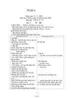 Giáo án giảng dạy môn học lớp 1 năm 2006 - Tuần 4