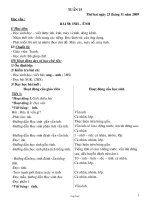 Kế hoach bài dạy các môn học khối 1 - Tuần 15 năm 2009