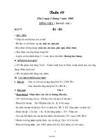 Kế hoạch bài dạy lớp 1 - Tuần 19 (chi tiết)