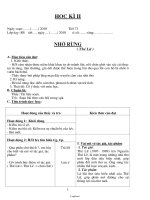 Giáo án giảng dạy Ngữ văn 8 kì 2