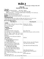 Giáo án trọn bộ lớp 1 - Tuần 2 năm 2011