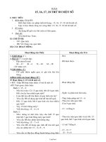 Giáo án Toán 2 tuần 13 tiết 5: 15, 16, 17, 18 trừ đi một số
