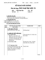 Giáo án Sinh hoạt tập thể - Tuần 16