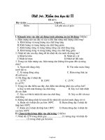 Giáo án môn Vật lí lớp 6 - Tiết 34: Kiểm tra học kì II