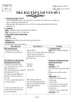 Bài giảng môn học Ngữ văn lớp 7 - Tuần 5 - Tiết 19: Trả bài tập làm văn số 1