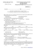 Đề học sinh giỏi Hóa học 12 năm 2020 - 2021 trường Quế Võ 1 - Bắc Ninh - THI247.com