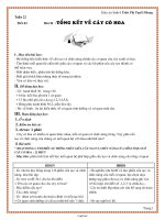 Giáo án lớp 6 môn học Sinh học - Tuần 22 - Tiết 43 - Bài 36 : Tổng kết về cây có hoa