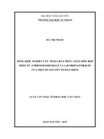 Tổng hợp nghiên cứu tính chất phức chất hỗn hợp phối tử 2 phenoxybenzoat và 1 10 phenantrolin của một số nguyên tố đất hiếm 
