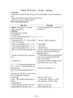 Giáo án lớp 2 môn học Toán - Số bị chia – số chia – thương