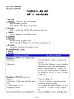 Giáo án môn Vật lý lớp 7 tiết 11: Nguồn âm