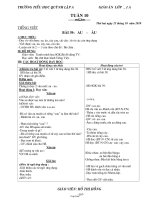 Kế hoạch bài dạy khối 1 - Trường tiểu học Quỳnh Lập A - Tuần 10