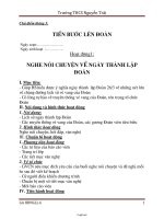 Giáo án môn Hoạt động ngoài giờ lên lớp 6 - Hoạt động 1: Nghe nói chuyện về ngày thành lập đoàn