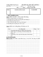 Đề kiểm tra một tiết chương I Hình học 8 - Trường THCS Chu Văn An