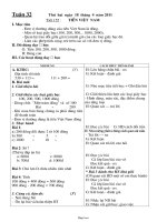 Giáo án Toán học khối 2, kì II - Tuần 32