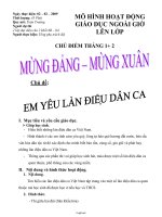 Giáo án môn Hoạt động ngoài giờ lên lớp 6 - Chủ điểm tháng 1, 2: Mừng đảng, mừng xuân - Chủ đề: Em yêu làn điệu dân ca