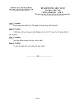 Đề kiểm tra học kì II năm học: 2009 - 2010 môn: Sinh học lớp 6