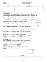 Kiểm tra môn: Hình Học