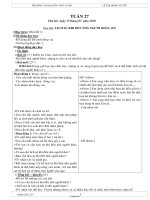 Thiết kế bài dạy các môn lớp 2 năm 2010 - 2011 - Tuần 27