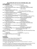 Đề cương ôn tập vật lí lớp 6 năm học 2010 – 2011