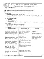 Giáo án Đại số 8 - THCS Nguyễn Hữu Cảnh - Tiết 1: Nhân đơn thức với đa thức