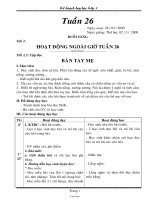 Giáo án Tuần 26 đến 30 Lớp 1