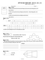 Đề thi học sinh giỏi - Năm học: 2009 – 2010 môn Toán lớp 1